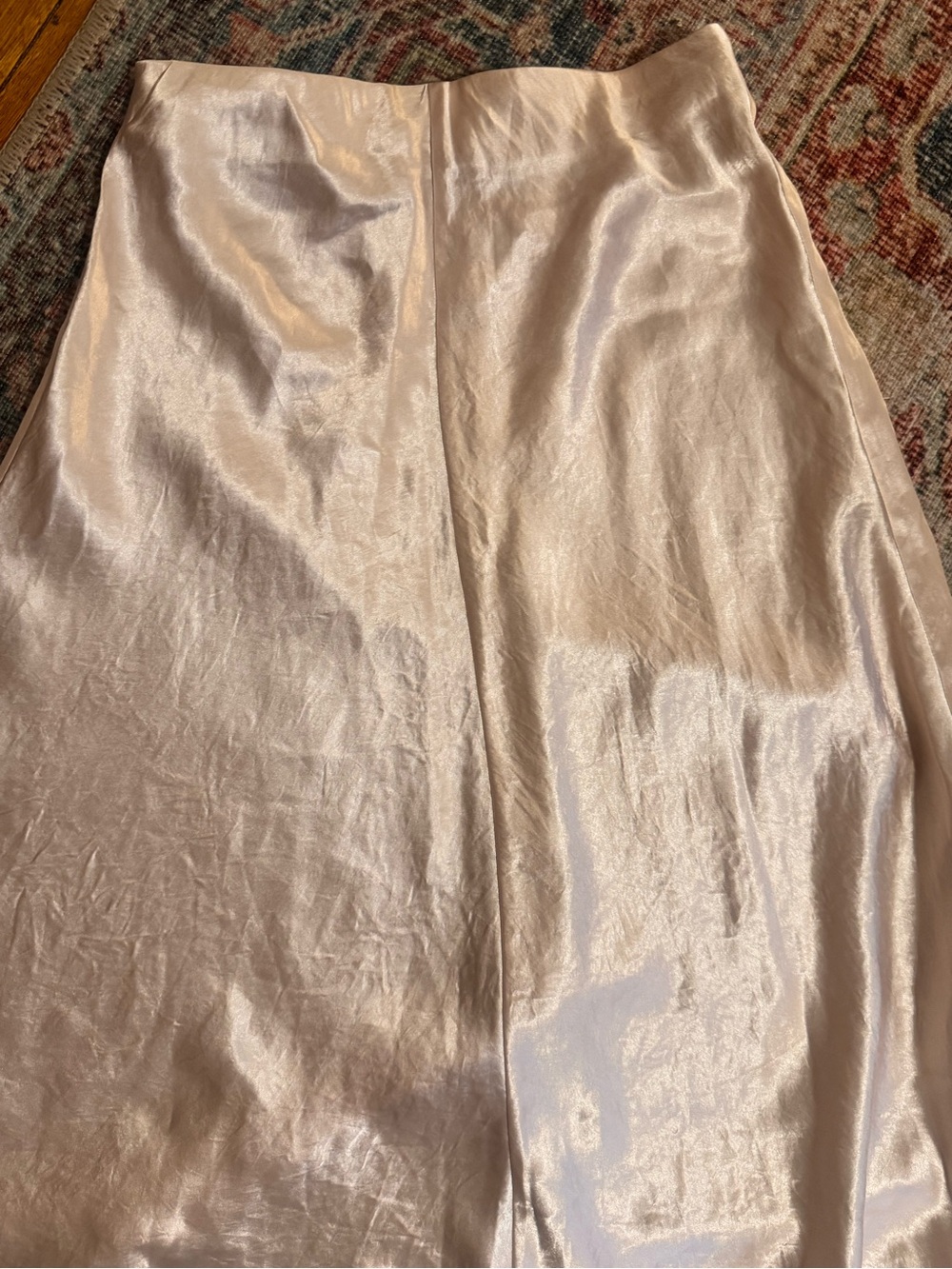Babaton Aritzia Pieta Satin high-waisted midi slip skirt Denude 00 NWOT - Picture 5 of 8